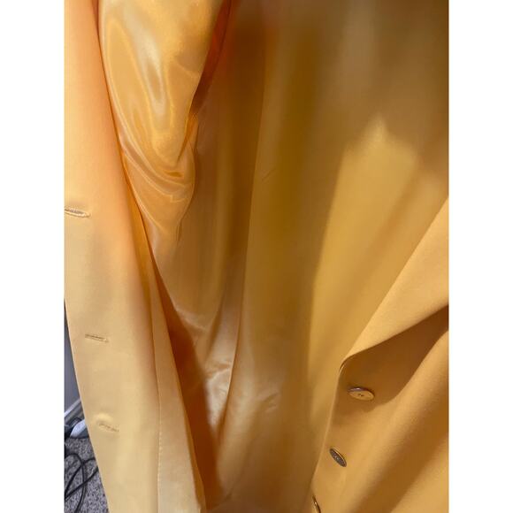 Vintage Bill Blass long yellow coat size 10 - Picture 3 of 7